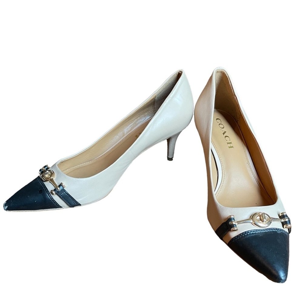 COACH Lauri Pointed Toe Two Tone Heels size 8